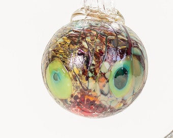 604113 Medium Hand Blown Hanging Art Glass Ball Decorative Ornament