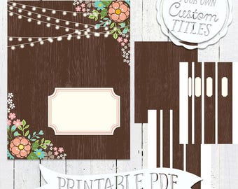 Romantic Woods - Printable Binder Cover & Insert - 8.5x11 - PDF - Instant Download