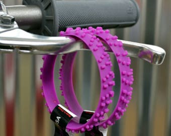 2 PURPLE KNOBBY Dirt Bike Tire Wristbands