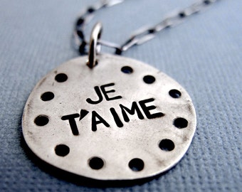 Je t'aime Necklace - Sterling Silver