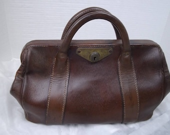 Gladstone bag 1920's , doctors bag , steampunk bag, costume , accessories