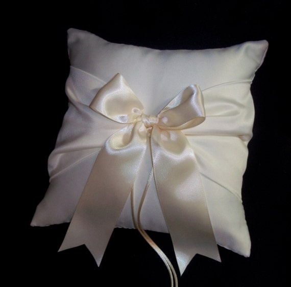 Ivory Wedding Ring Bearer Pillow