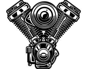Motorcycle engine SVG, Engine SVG, Bike engine svg, Motorcycle svg, Mechanic svg, Silhouette, SVG, Graphics, Illustration, Logo, Digital