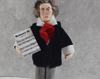 Beethoven Doll Miniature Composer Art Character Pianist Musician