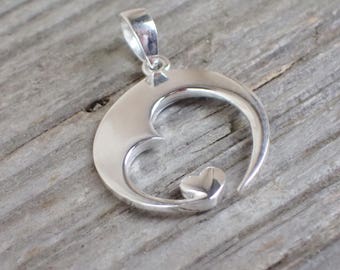 925 Sterling Silver Pendant Heart Sterling Silver Heart Necklace