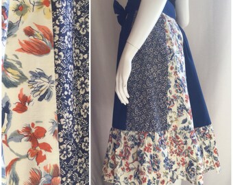 Carefree Fashions Midi Floral Skirt