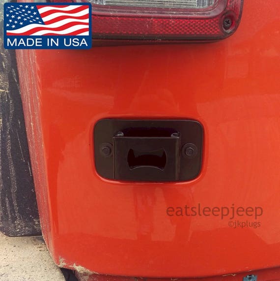 Jeep JK wrangler license plate delete plug bottle opener Made
