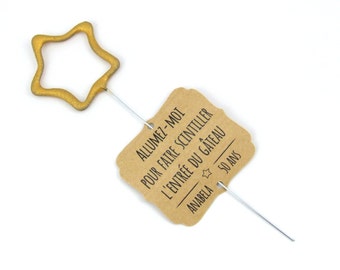 10 labels custom sparklers, baroque shape