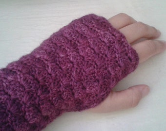 Hand knitted fingerless gloves, handwarmers, mittens