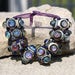 Stormin' Plum lampwork bead set