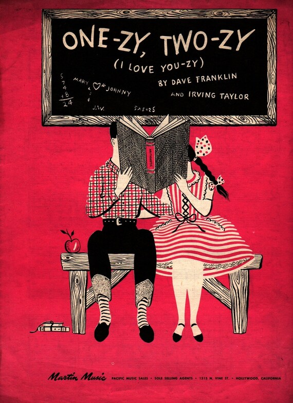 One-zy Two-zy (I Love You-zy) + Dave Franklin and Irving Taylor + 1946 + Vintage Sheet Music
