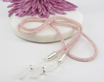 Rose Gold and Silver Mesh Glasses Chain; Gold Glasses Chain; Glasses Leash; Reading Glasses Holder Necklace; Gold Glasses Cord; Kalxdesigns
