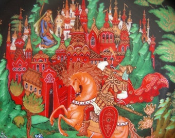 Russian Fairy Tale Plate | Collectors Wall Cabinet Plate | Ruslan & Ludmilla | Vintage 1988