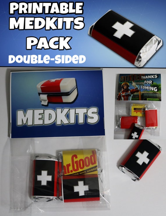 Fortnite Birthday Party Medkits Treat Bags/Decorations