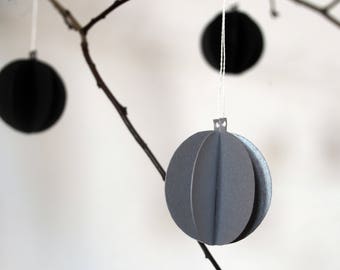 little globes *** ornament *** silver *** set of 3