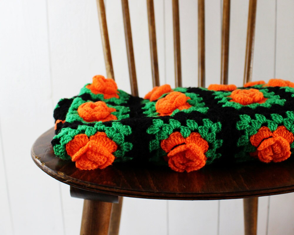 Afghan Blanket Vintage Baby Afghan Blanket Wool Baby Afghan