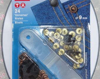 black jeans and copper - Prym 403 102 24 rivets