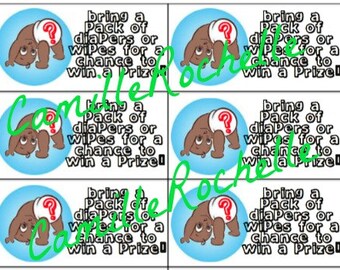 Baby Shower "Bring Diapers & Wipes" Invitation Insert 2