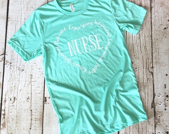 Nurse shirts, Nursing Student, Nurse Appreciation, Nurse Gifts, Registered Nurse, Gift Women, Gift For Nurse, Stethoscope, Scrubs