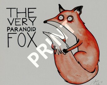 Fox illustration artwork print
