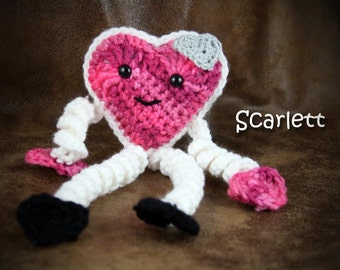 Scarlett Valentine - crochet valentine heart character