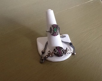 Turkish Silver Ring and Bracelet Set
