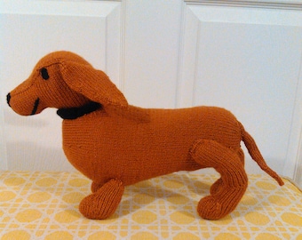 Knit Stuffed Toy Dachshund