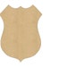 Police Badge Cutout Shape Laser Cut Unfinished Wood Shapes, Craft Shapes, Gift Tags, Ornaments #693 All Sizes