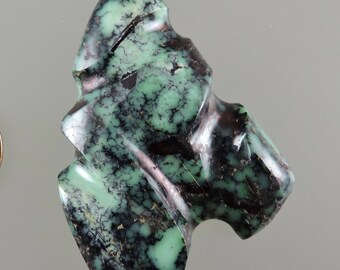 Variscite Spiderweb Cabochon, Designer Green Variscite Cabochon, Pendant Cab, Gift Cab, Stocking Stuffer, C2696, Hand Cut by 49erMinerals