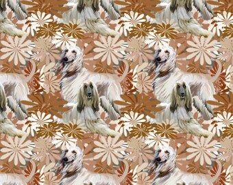 Fantastic Floral Afghan Hound Fabric