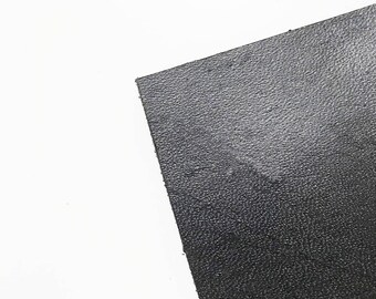 Black Full Grain Leather Square Pieces