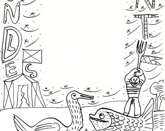MENU CARD DRAWING, by Viktor Tinkl.