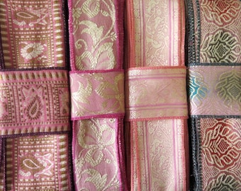 Pink Vintage borders, Pink sari Ribbon SR469