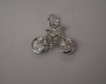 Small Silver Bicycle Pendant