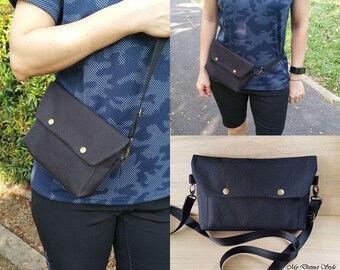 Large Convertible Pouch / Crossbody Pouch / Waist Pouch / Water Resistant Pouch