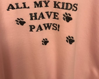 Embroidered Pink XL Sweatshirt.