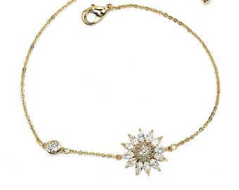 Delicate crystal sun bracelet