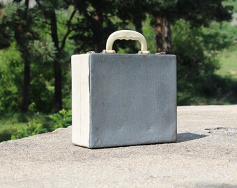 Cheney England suitcase, Vintage small suitcase, Vintage travel suitcase, Suitcase 1950s, Old suitcase, Vintage luggage, Children's suitcase