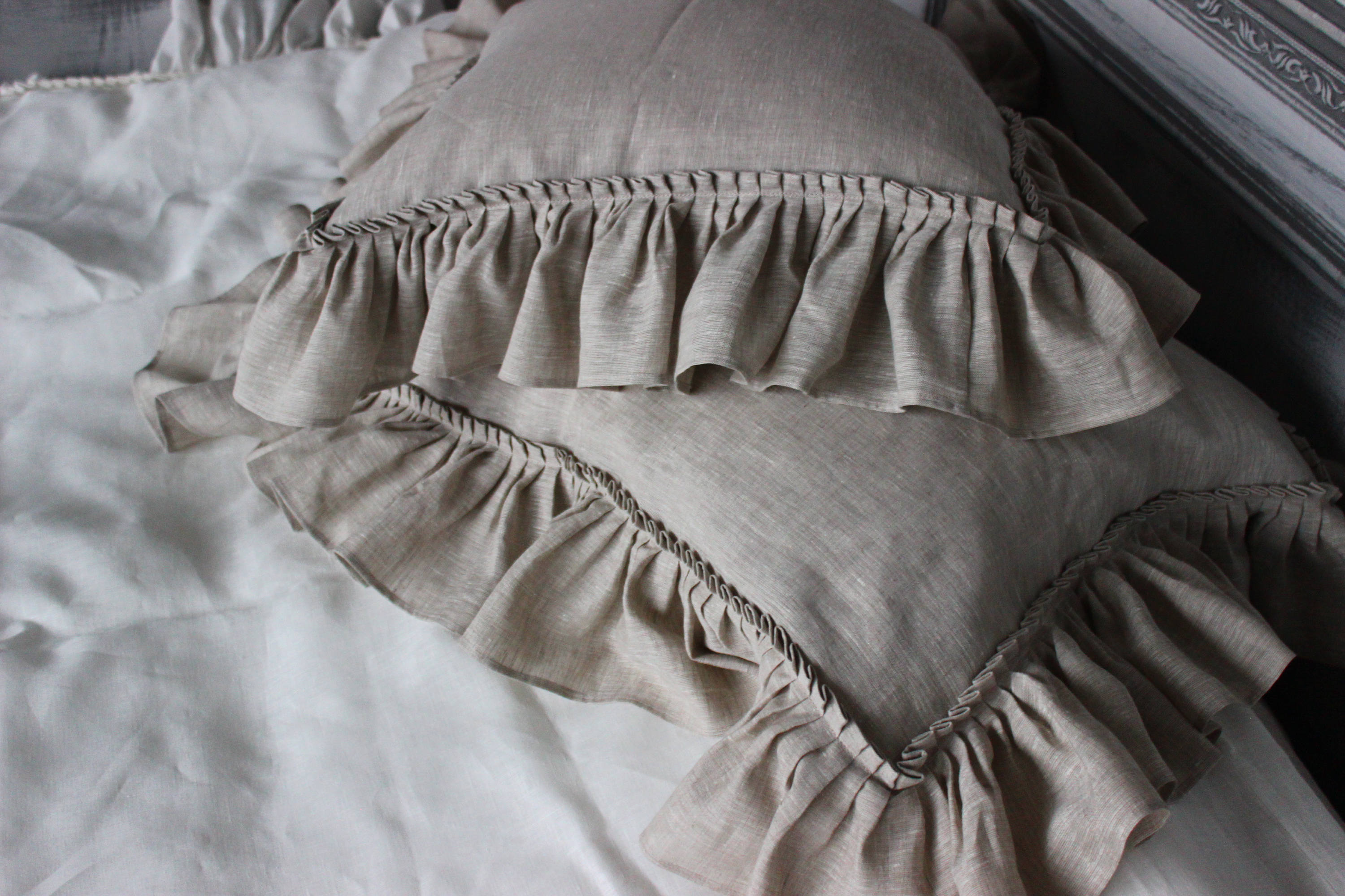 100 Natural Linen Pillowcase Pillow Sham Standard Queen King