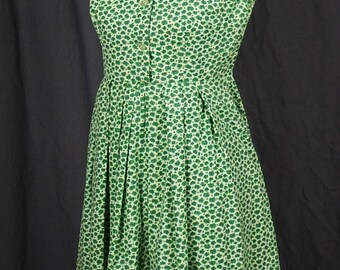 Cute 1950s/1960s Sleeveless Full A-Line Summer Dress