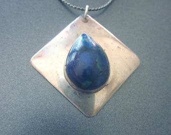 Lapis Lazuli Pendant Sterling Silver Gemstone Jewelry Blue Stone