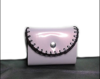 Wallet purple patent leather - gift idea chic woman