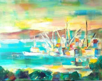 Seascape, Varna, marine, boats