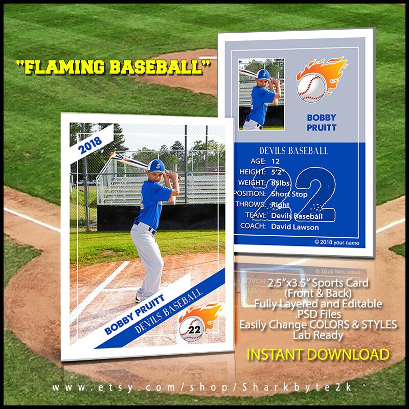 2017 baseball card template perfect for trading cards for baseball card templates
