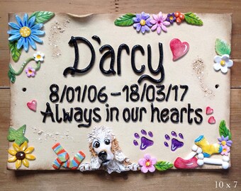 Pet Memorial Plaque - Ceramic Stoneware Sign Custom made and personalised