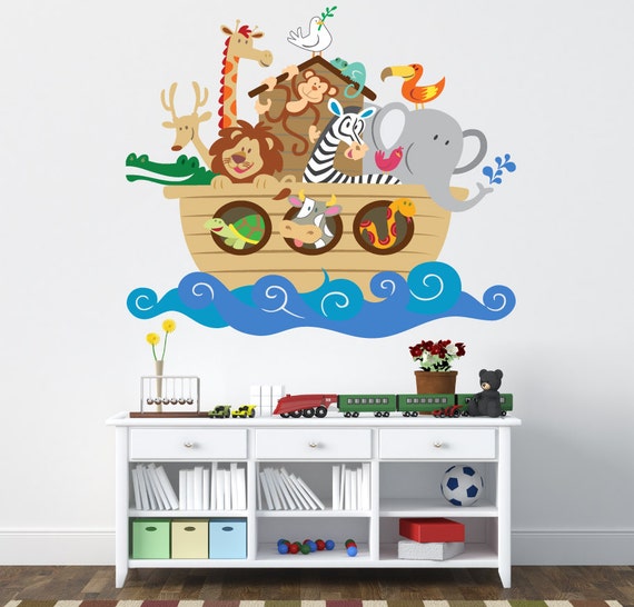 Noahs Ark Wall Decal REUSABLE WALL Decal