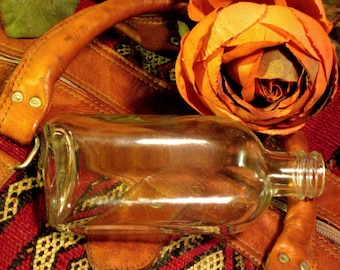 Vintage Flask Glass Bottle Circa 1940's