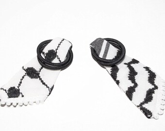 Handmade and Hand Stitched - 100% Cotton - Keffiyeh and Agal Magnet - (1.5" x 4" x 0.2") - Sold as a Pair