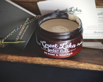 Ghost Clay - STYLING CLAY, Vegan, Water Based, Firm Hold, Perfect for adding Volume to any Style! (3.5oz / 100g - Handmade in Canada)