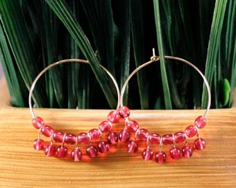 Fuchsia Orb Earrings